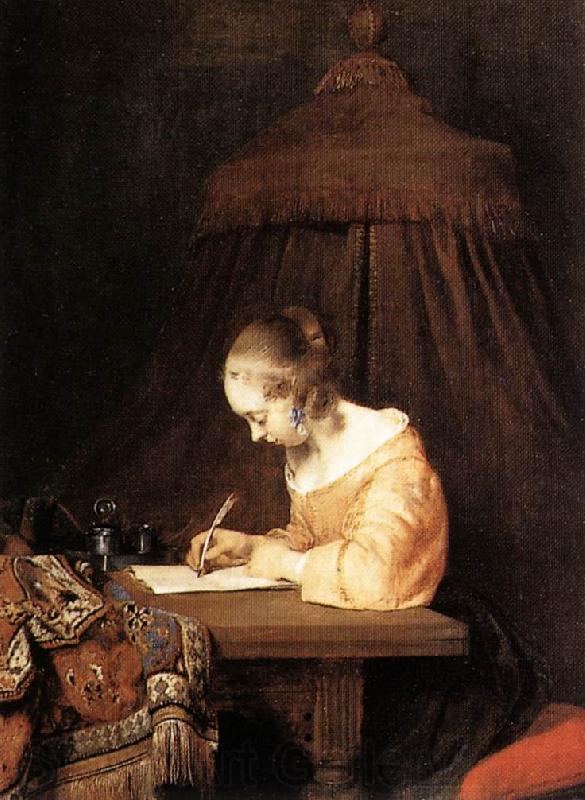 TERBORCH, Gerard Woman Writing a Letter a Norge oil painting art
